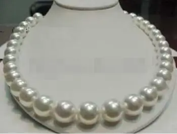 

18" 10-11MM HOT AAA RARE WHITE SOUTH SEA PEARL NECKLACE 14K CLASP