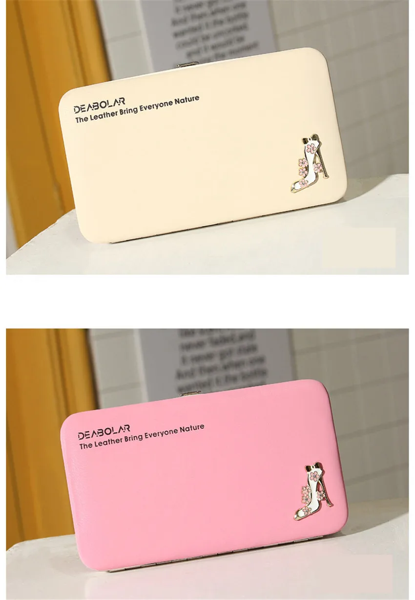 Кошелек на высоком каблуке, Корейская версия, известный бренд, держатель для карт, карман для мобильного телефона, из искусственной кожи, женская сумка для денег, клатч, женский кошелек