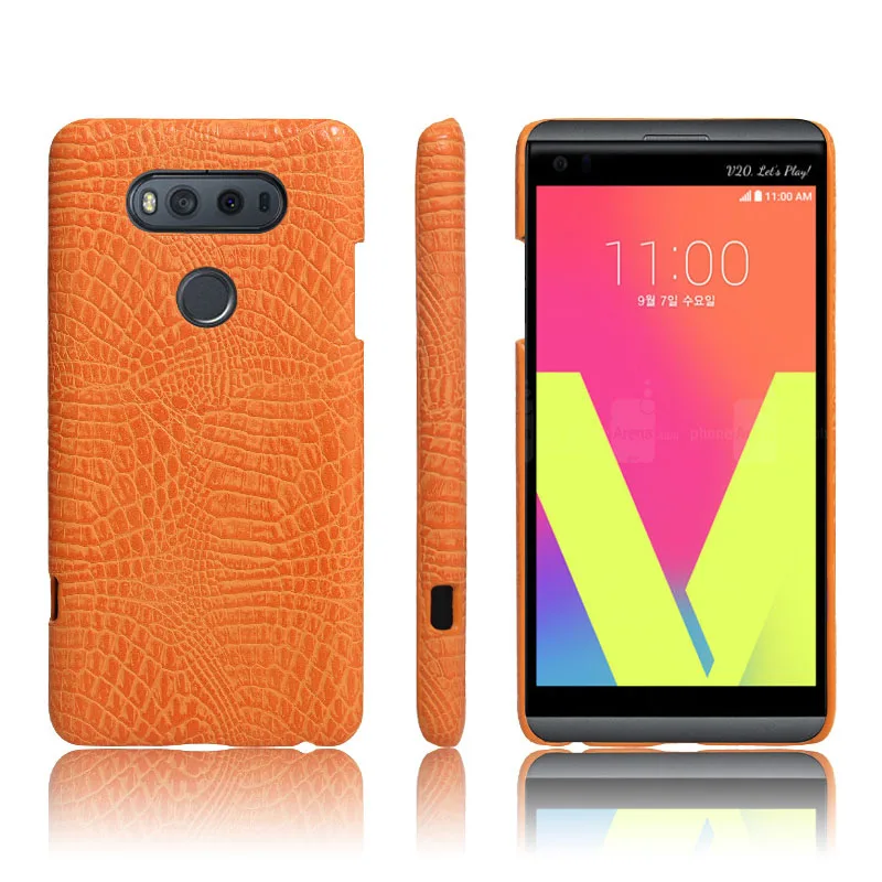Для LG V20 Принципиально Оболочки Роскошные Крокодил Текстуры Кожи Case Обложка