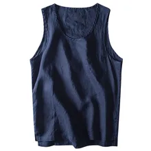 Летняя мужская рубашка с круглым вырезом, Повседневная однотонная жилетка без рукавов, мужская декоративная жилетка с карманами, повседневная мужская рубашка