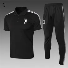 

Juventus 2019 Football Jerseys Short Sleeve Top with Long Pant Black and Khaki Color Soccer Training Suit 4 Style