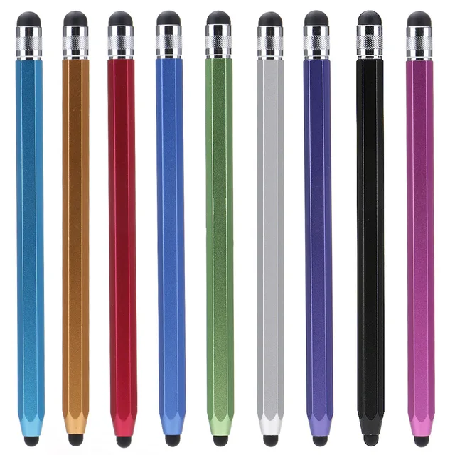 Hex Dual Heads Capacitive Touch Screen Pen Stylus For iPad iPhone Samsung Sony