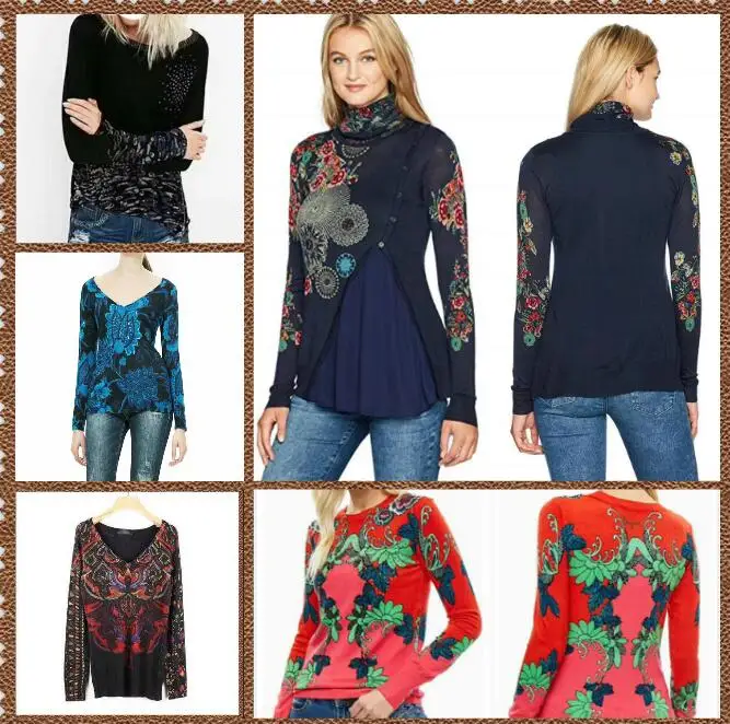 

100% cotton Spanish DEG spring and autumn knitted sweater XS-XXL