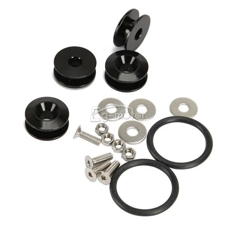 Black Quick Release Fasteners Bolt Kit Front Rear For Most Car Vehicles