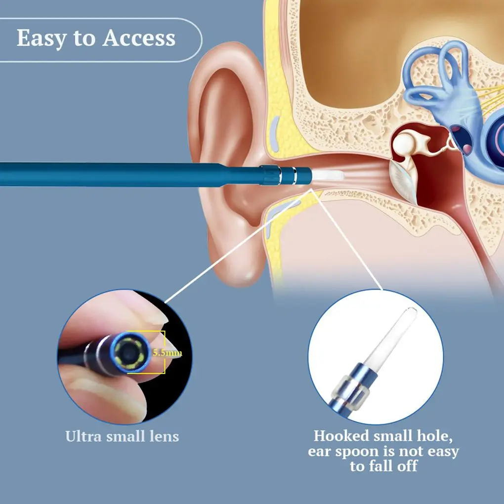 

Stainless Steel Ear Cleaner Swab Easy Earwax Removal Soft Spiral Cleaner Prevent Ear-pick Tools for Baby Ear Care Kit Clean Tool