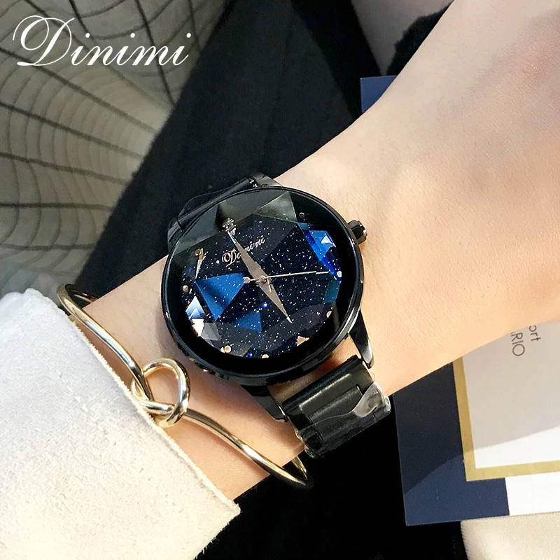 Dimini Fashion Luxury Women Watches Lady Watch Gold Quartz Wrist Watch Stainless Steel Ladies Watches Gifts Present Dropshippin