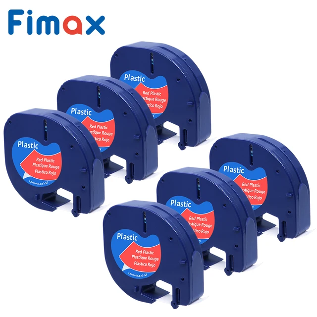 Best Offers 6 pcs Compatible DYMO LetraTag Label Tape 91203 91223 91333 59424 Black on Red 12mm*4m(1/2"x 13') Plastic DYMO label printer Best Offers 6 pcs Compatible DYMO LetraTag Label Tape 91203 91223 91333 59424 Black on Red 12mm*4m(1/2"x 13') Plastic DYMO label printer