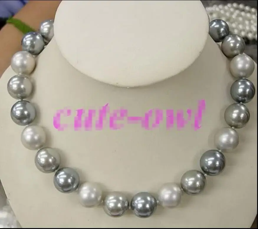 

Hot sale new Style >>>>>BEAUTIFUL 12MM SEA SHELL PEARL BEADED NECKLACE