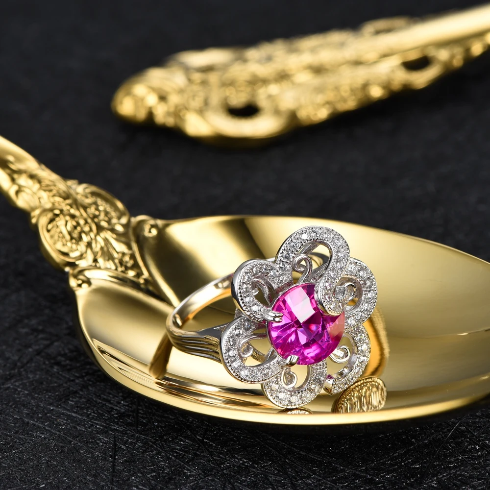 L& zuan Кольцо из стерлингового серебра 925 пробы 4.03ct розовый квадратный камень роскошные кольца для женщин кластер драгоценный камень Рождественский подарок