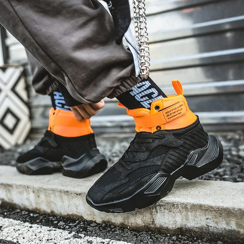 

INS Chunky Sneakers Men Spring Summer Thick Bottom Shoes Breathable Hip Hop Sneakers Tenis Masculino Adulto Zapatos De Hombre