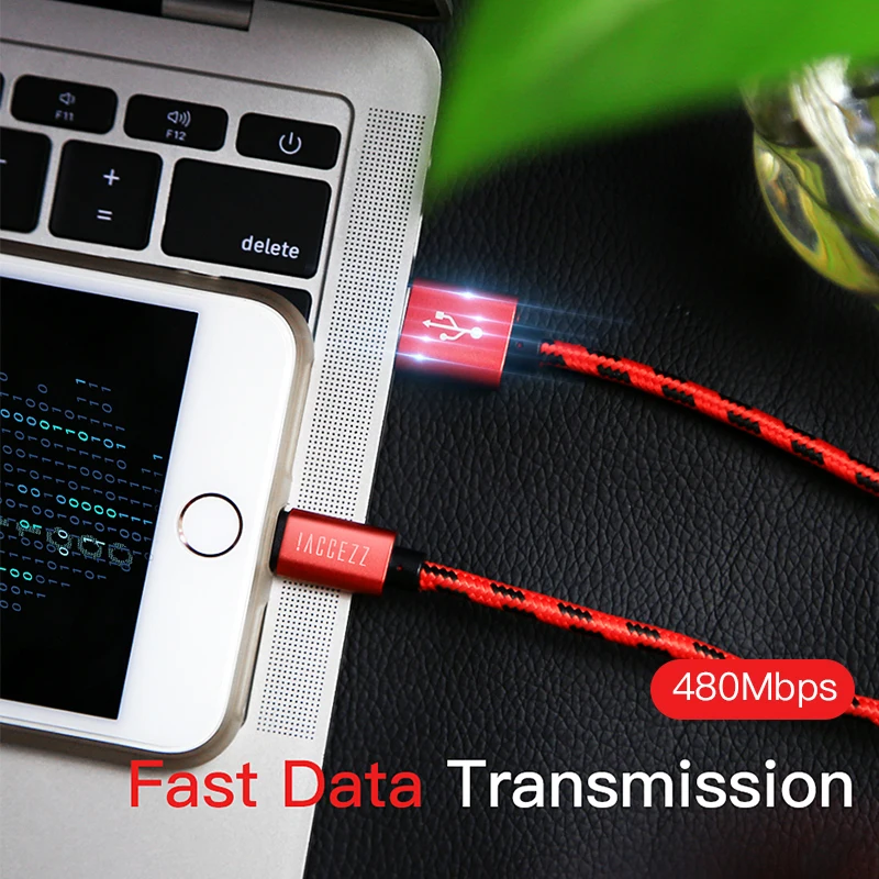 ! ACCEZZ нейлоновый usb зарядный кабель для Iphone X XS Max XR 5S 6S 6 7 8 5C Plus быстрой зарядки и