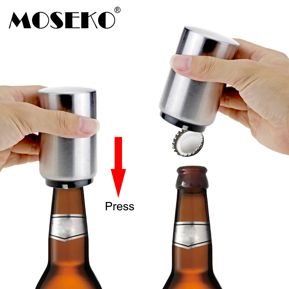 Мосеко пресс тип открывашка для бутылок пива устройство для открытия бутылок открывалка с магнитной открывалкой пивной бар инструмент
