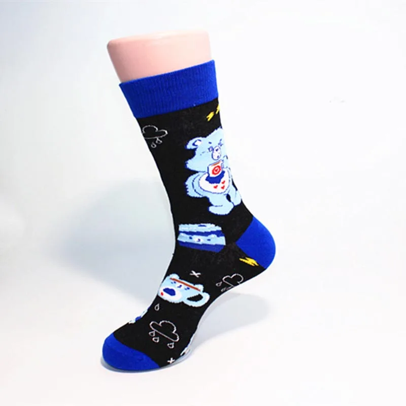 [COSPLACOOL] Мужские красивые носки в стиле Харадзюку Новинка для свадьбы, креативные носки с пандой, мужские цветные забавные носки унисекс, подарки - Цвет: 6