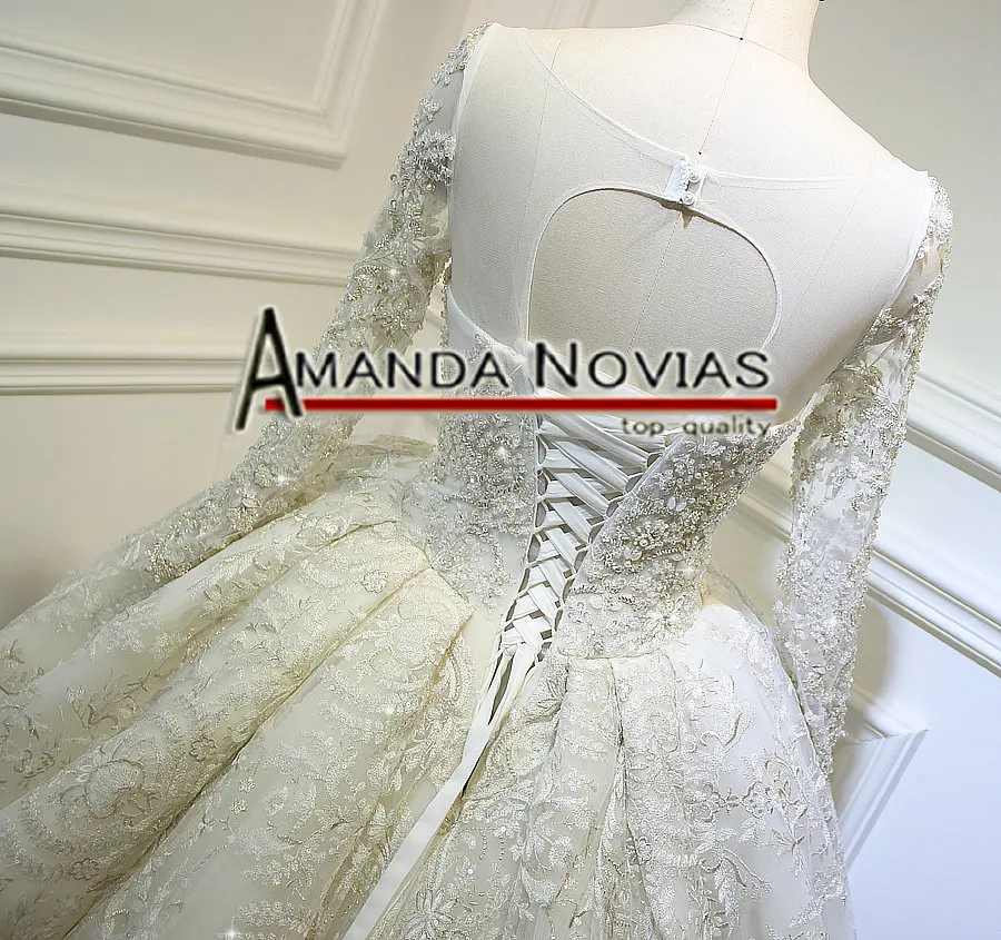 Amanda Novias новое роскошное кружевное свадебное платье с королевским шлейфом Свадебное платье