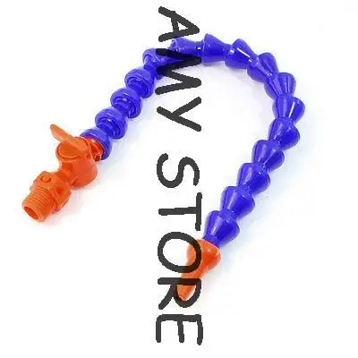 

30.5cm Long 1/4BSPT Plastic Flexiable Lathe Milling Water Pipe w Control Valve