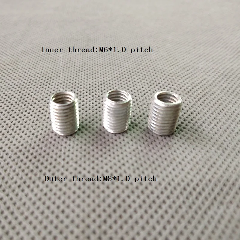 5Pc M10 Copper Threaded Hollow Tube Adapter Inner&Outer Threaded Coupler Conveyr 