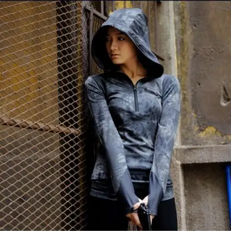 

Black python Military uniform women Hoodies long sleeve Quick dry Camouflage