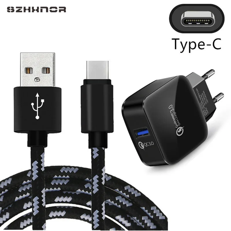 5 В/9 В/12 V USB C QC3.0 быстро Зарядное устройство для LG Q7 G5 G6 H870 LGM-G600K G600L G600S Q8 V30 + 0 2 м/1 м/2