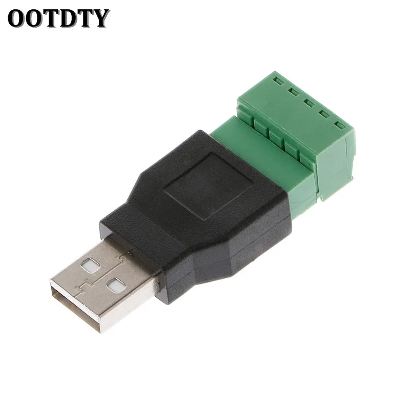 OOTDTY 1 шт. USB Женский Винт Разъем USB штекер с защитным разъемом USB2.0 Женский Джек USB женский винт терминал