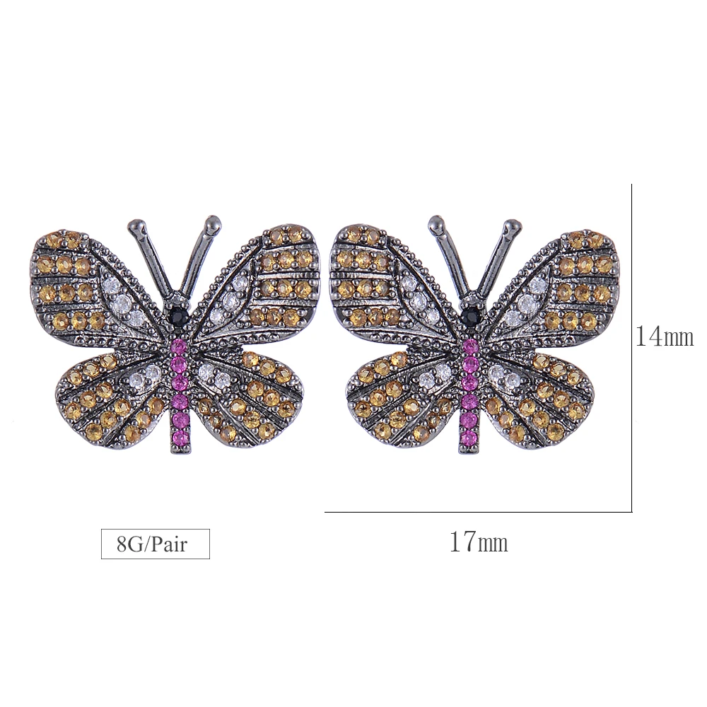 SisCathy трендовые изысканные серьги в форме бабочки с цирконием кубической огранки для женщин и девочек, свадебные серьги для помолвки, ювелирные изделия
