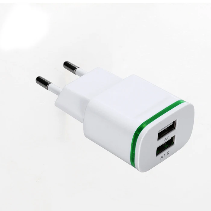 Зарядное устройство с 2 USB портами штепсельная вилка стандарта США ЕС со