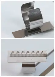 Стоматологическая линейка для пальцев, измерительная шкала, Эндодонтический инструмент для дантиста, нержавеющая сталь, 35 мм, калибр