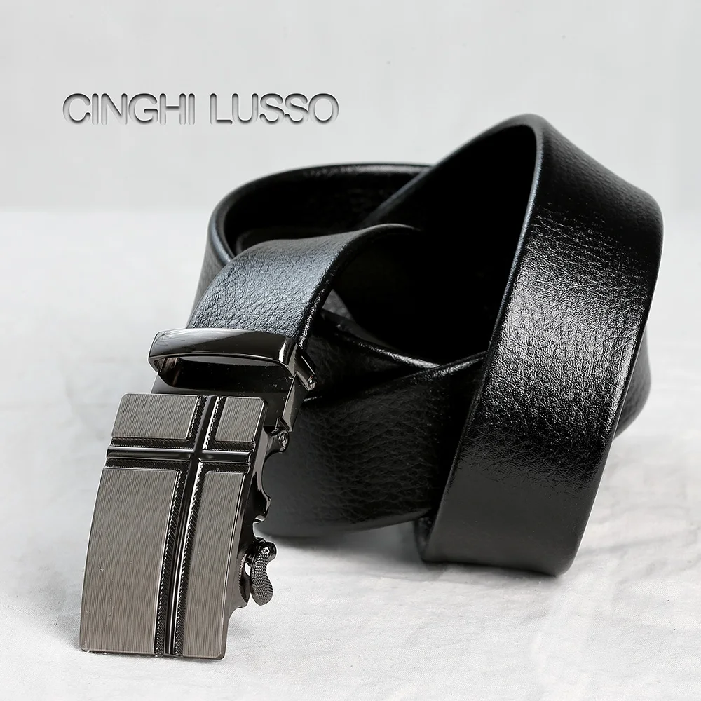 

CINGHI LUSSO Men 's Leather Belt First Layer of Leather Leisure Belt Buckle Male Leather Business Belt Buckle Belt