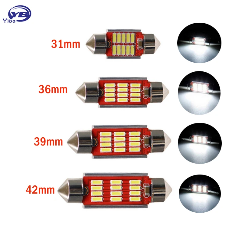 31 мм 36 39 42 C5W C10W 4014 SMD LED CANBUS без ошибок автомобильный фестонный светильник