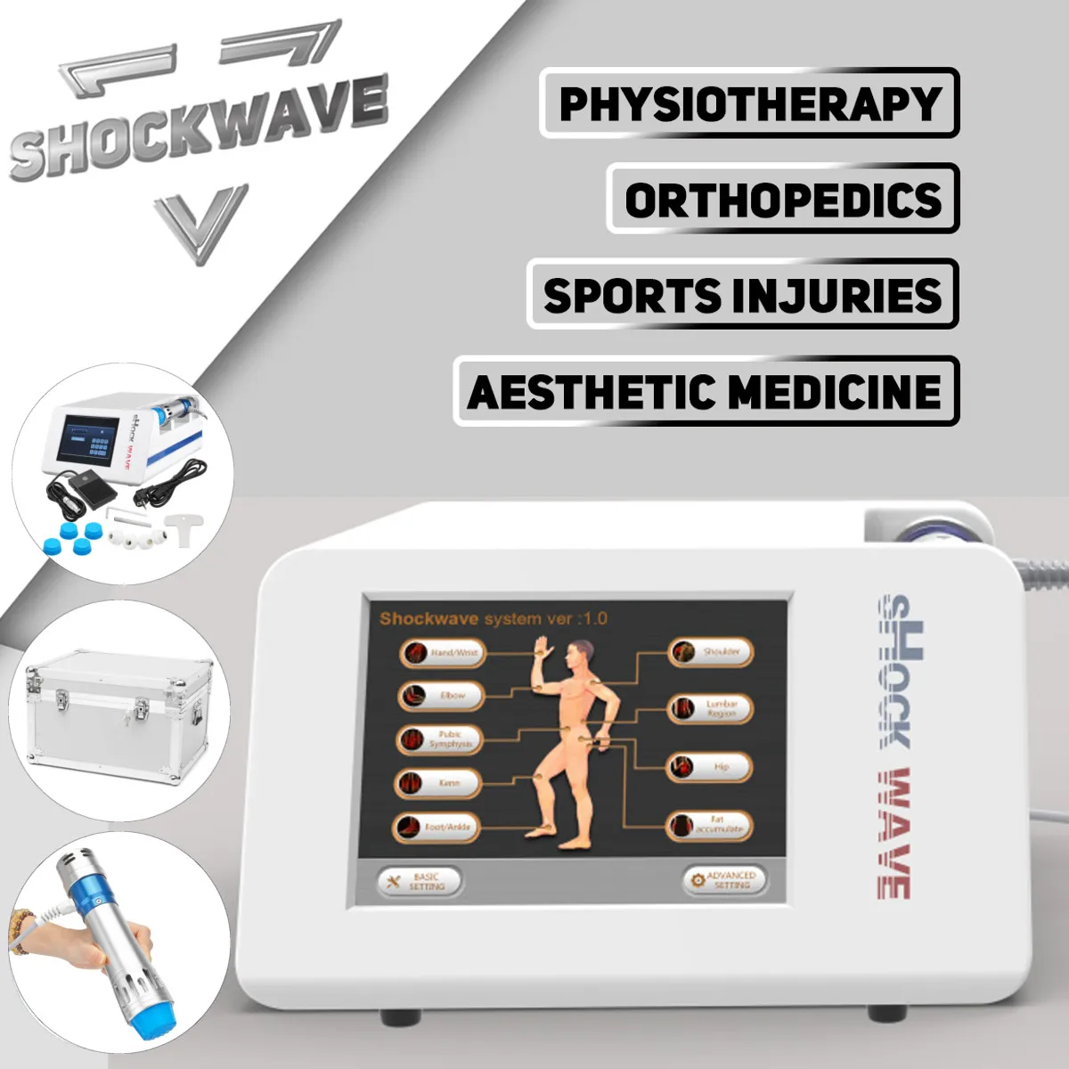 

High Quality Physical Shock Wave System Pain Therapy Machine For Pain Relief Pneumatic Shockwave Treatment ED treatment Device