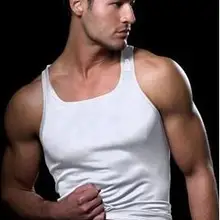 Человек Чистый хлопок тонкий сексуальный Холтер Топ для спорта и отдыха Танк