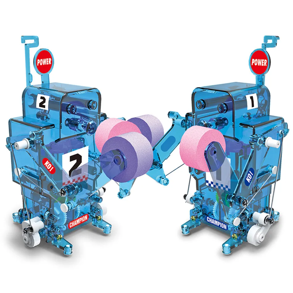 DIY Boxing Fighter Self-Assembled Electronic Robot Figures RC Toys Kit Educational Remote Control Party Action Figure 5-7 Years