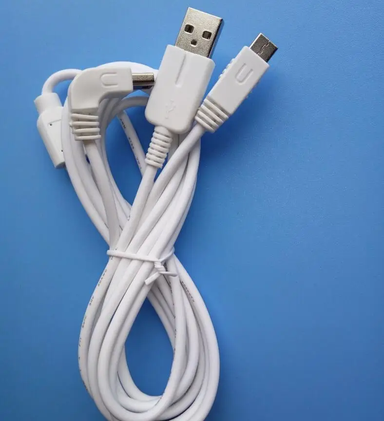 2 in 1 USB Charger Charging Cable for Nintendo WII U Controller ( 1.8M