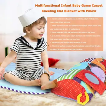 

Climbing Play Kneeling Mat Infant Baby Game Carpet Blanket with Soft Plush Pillow Educational Development Multifunctional Toy