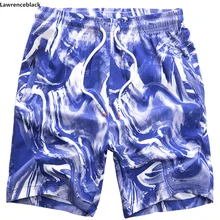 Большие размеры 8XL Пляжные шорты Для мужчин плавки наружное BoardShorts быстросохнущая короткие шорты с принтом короткие летние эластичный пояс бордшорты 6621