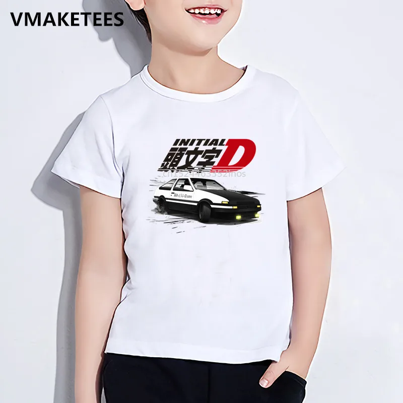 Kids Summer Girls &amp Boys T shirt Children Japanese Anime AE86 Initial D Drift Print T-shirt Fashion Casual Baby Clothes ooo2419 | Детская