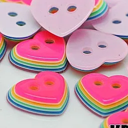 

Vt-diy button buttons gradient heart button child candy color shirt button 11mm FREE SHIPPING