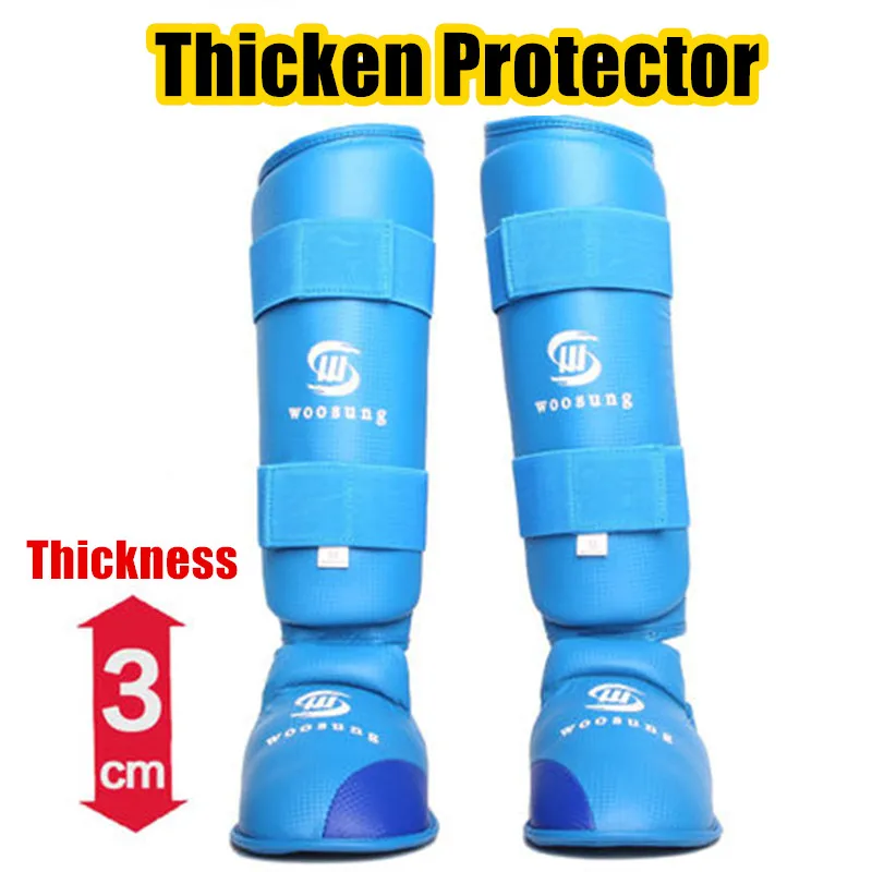 

Removable Karate Shin & instep Guard KickBoxing Muay Thai leg Protector MMA Gear Karate Sparring Taekwondo Fitness Equipment
