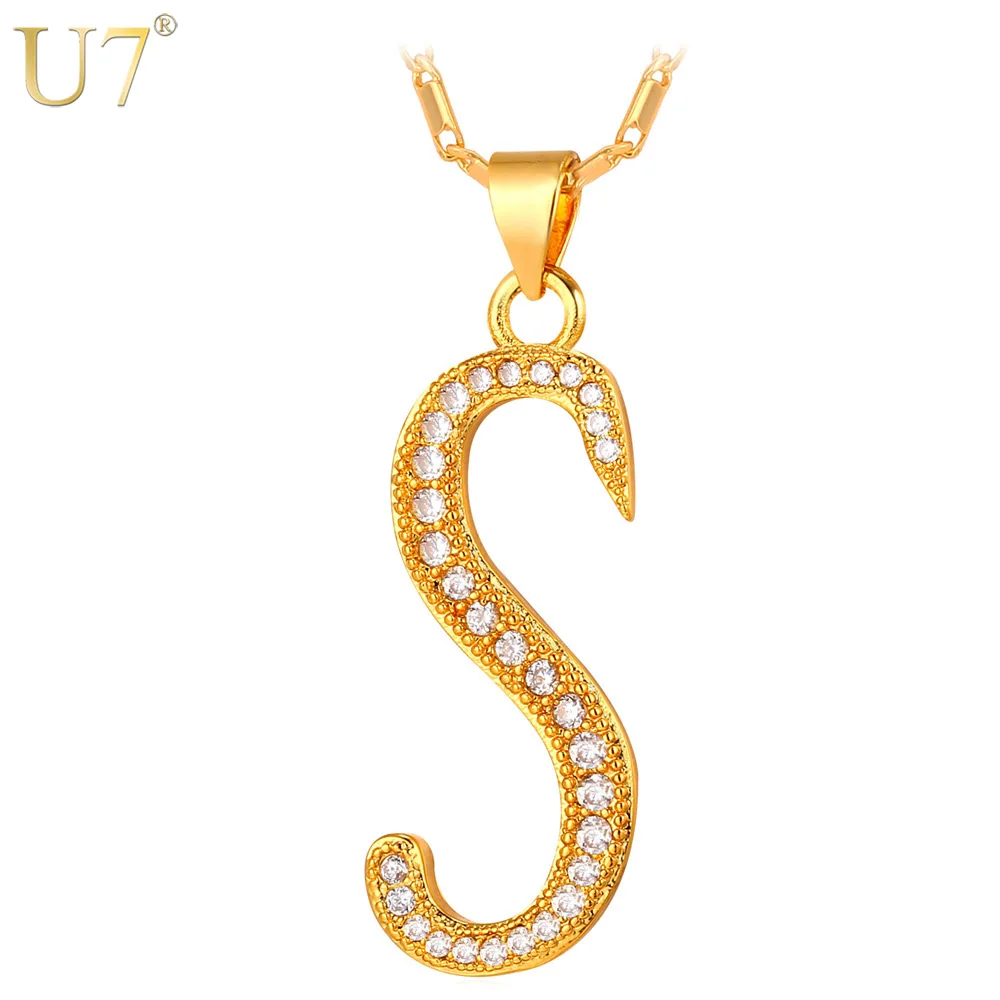 Aliexpress.com : Buy U7 Gold Color Necklace Women Men