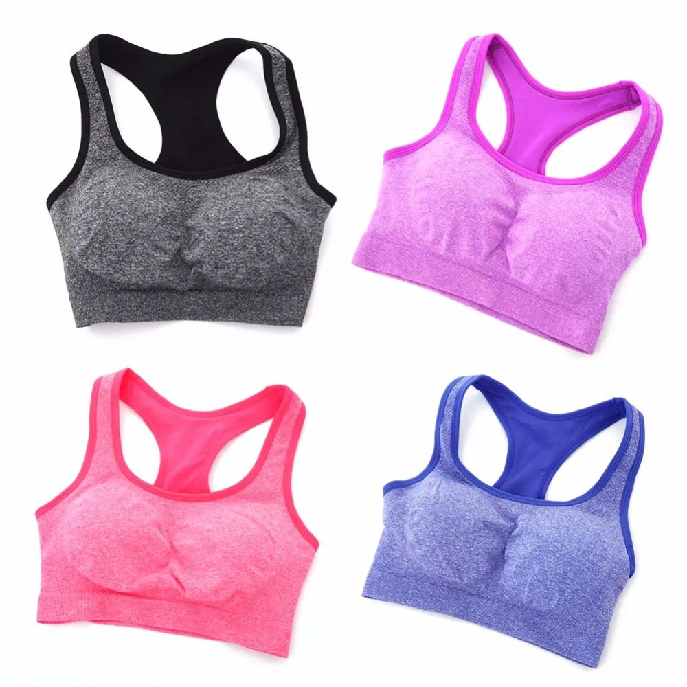 Fitness thickened Yoga top women push up yoga bra fitness stickers moisture wicking fast running