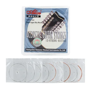 

Alice A2012 Acoustic Folk Guitar 12-Strings Set Medium Tension (.010-.050) Stainless Steel & Coated Copper Alloy Wound Strings