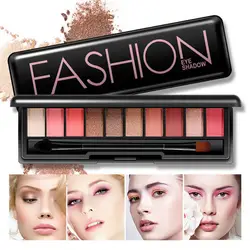 Bioaqua моды Тени косметические порошок Smoky Eye Shadow Крем Палитра длительный макияж 10 Цвета матовая палитра блеск