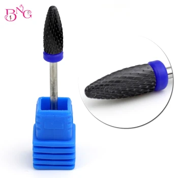 

BNG 1pc Flame Ceramic Nail Drill Bit Cuticle Cleaning Electric Drill Manicure Pedicure File Rotary Burr Nail Cleaner Medium Size
