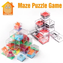 Детские развивающие игрушки 3D головоломка Лабиринт с бусинами IQ игра для взрослых куб познавательная головоломка коробка Enfant обучающая игрушка Ручные игры