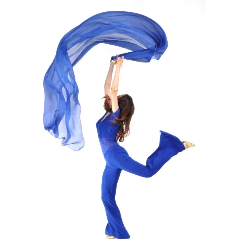 

Dress Women Dace Costume Belly Dancing Accessories Chiffon Yarn Scarf Solid 2.5*1.2m Belly Dance Veils Stage Wear