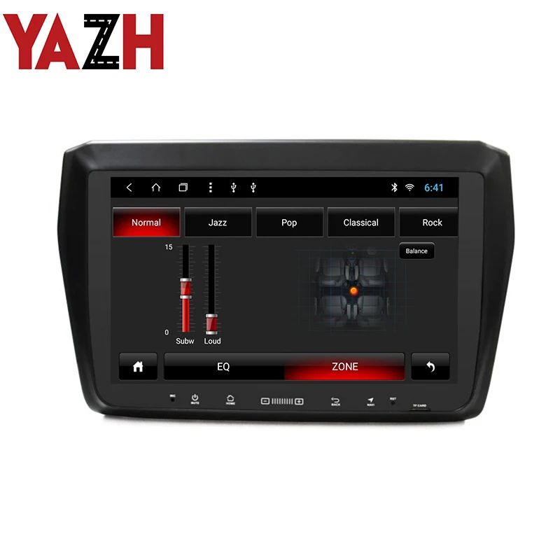 Best YAZH 1 Din DVD Player Android 9.0 Head Unit For Suzuki Swift 2017 Octa Core Auto Radio 9.0 inch HD IPS display GPS Multimedia 3