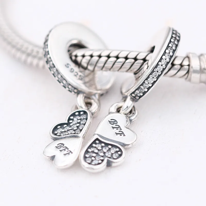 Colgante de trébol de mejores amigos para mujer, de plata esterlina 925, compatible con pulsera Pandora, cuentas pavé CZ, otoño - AliExpress y accesorios