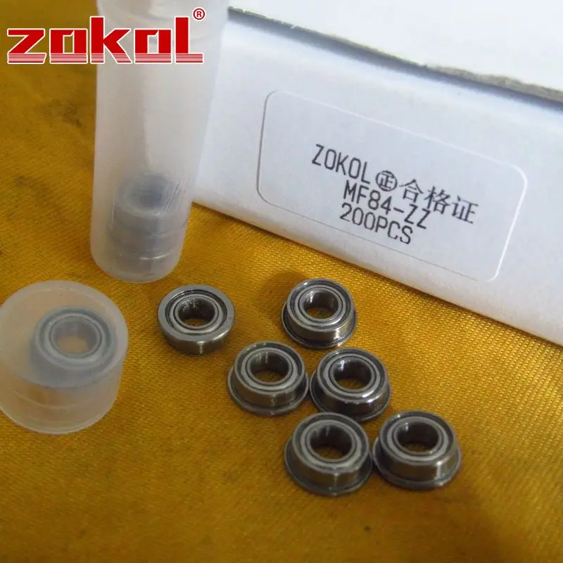 Подшипник ZOKOL MF84 ZZ фланцевый подшипник MF84ZZ с глубоким желобом шаровой 4*8 (9 2) * 3 мм