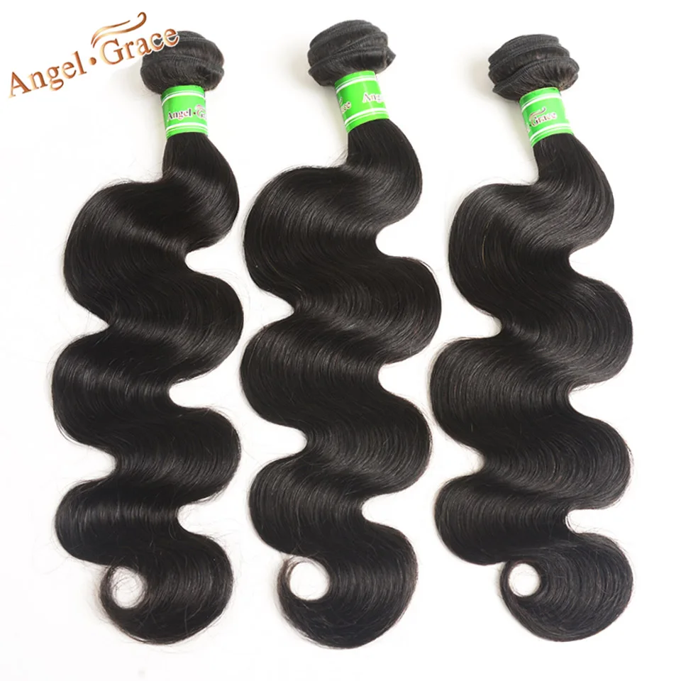 

Brazilian Body Wave Bundles 1/3/4 pcs lot 100% Human Hair Bundles Extensions Angel Grace Hair Remy Hair Weave Bundles 100g/pc