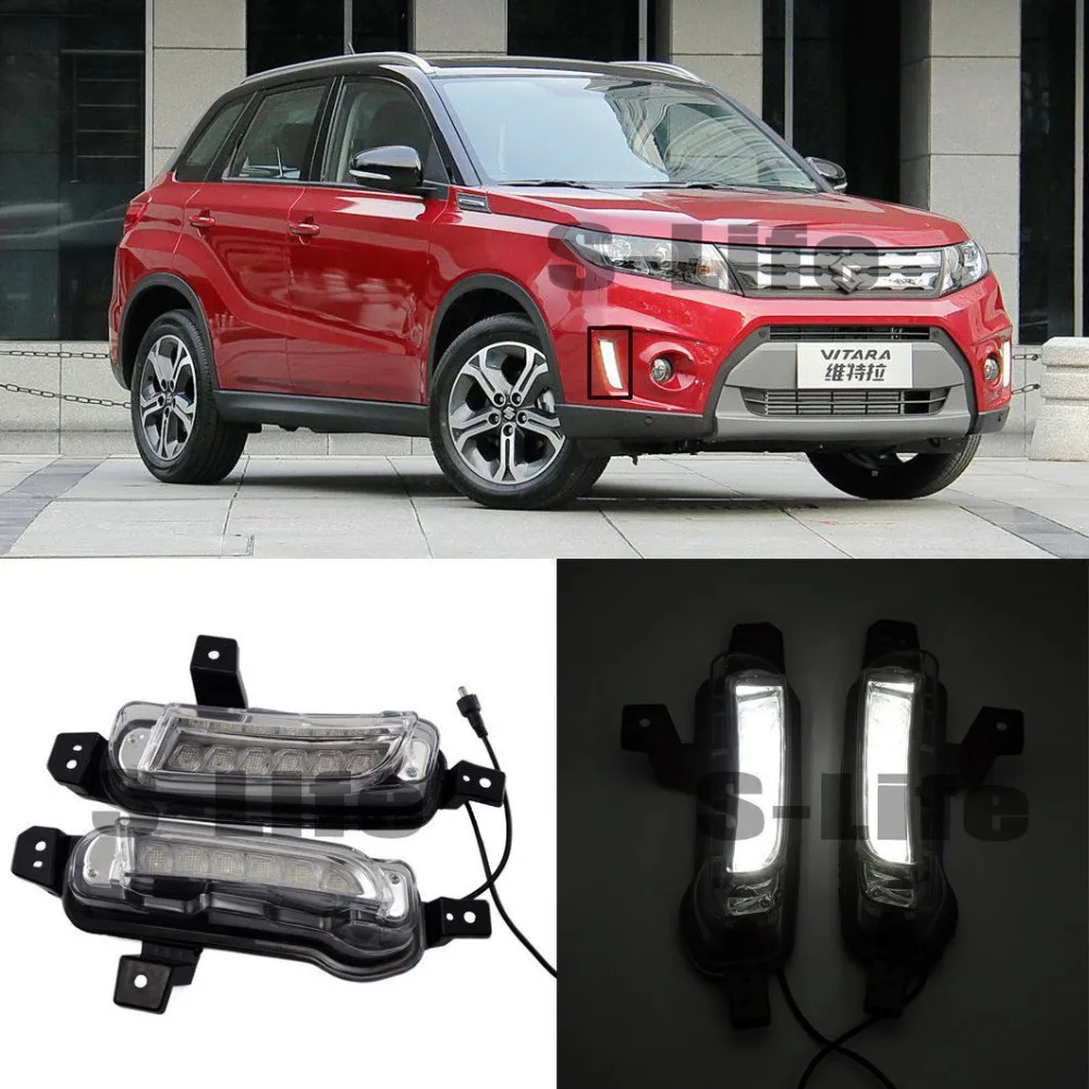 For Suzuki Grand Vitara Auto Front White DRL Daytime Running Lights