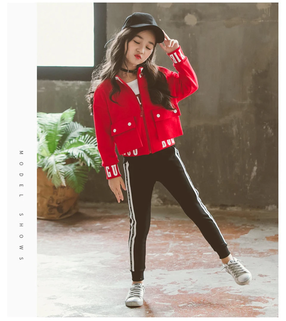 Г., корейский комплект одежды для девочек-подростков, размер 8, 10, 12, 13 лет, осенне-Весенняя Детская куртка с длинными рукавами штаны, футболки, костюмы